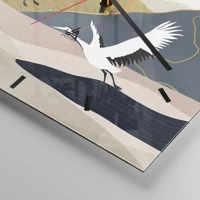 Clock face with lines