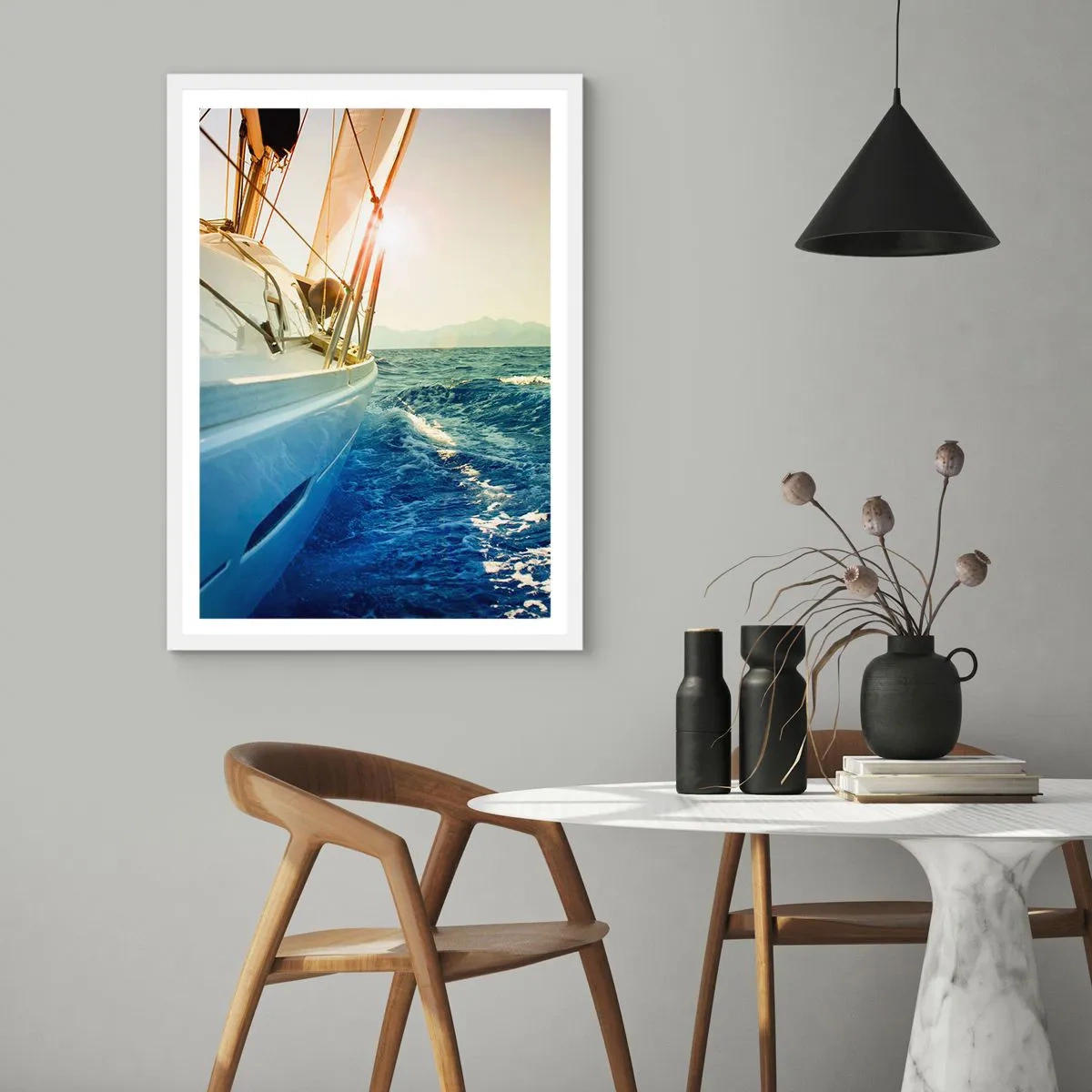 Poster in white frmae - In Search of Adventure - 30x40 cm
