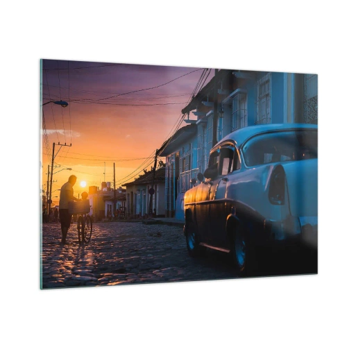 Glass picture - Time Slows Down Here - 100x70 cm