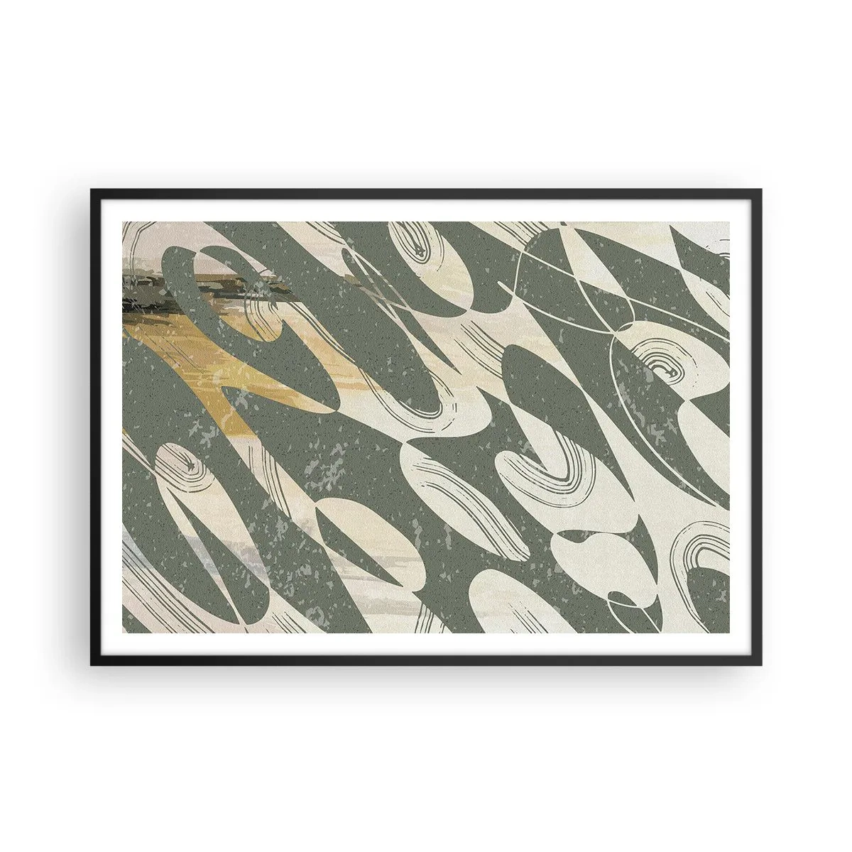 Poster in black frame - Rhytmic Abstract - 100x70 cm