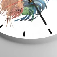 Clock face with lines