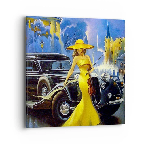 Canvas picture - Nocturne for Violin and Love - 40x40 cm