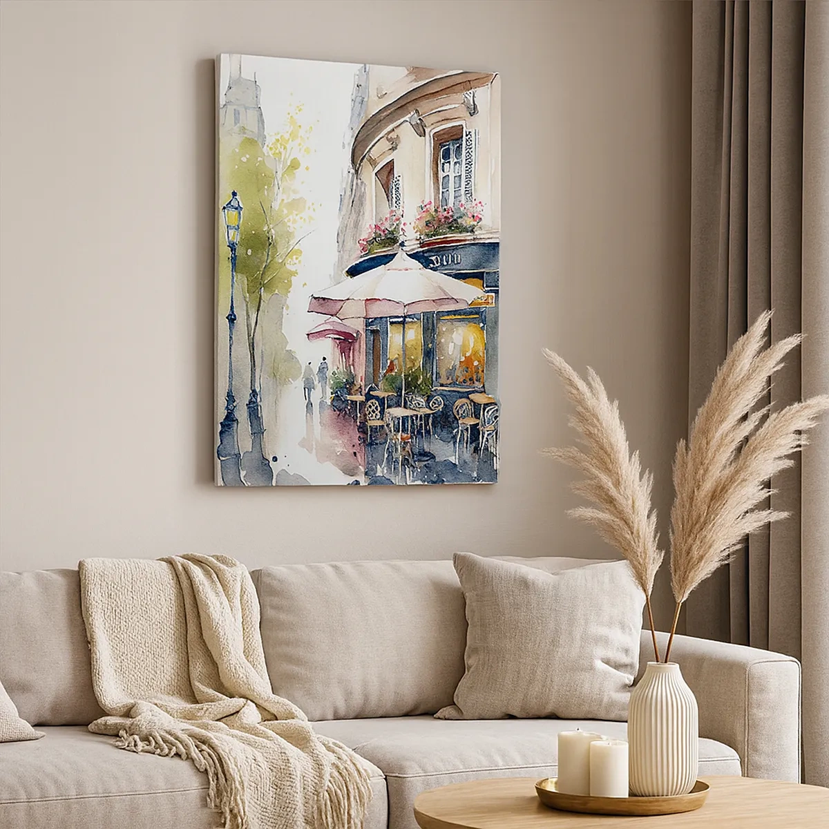 Canvas picture - Morning in Paris - 50x70 cm