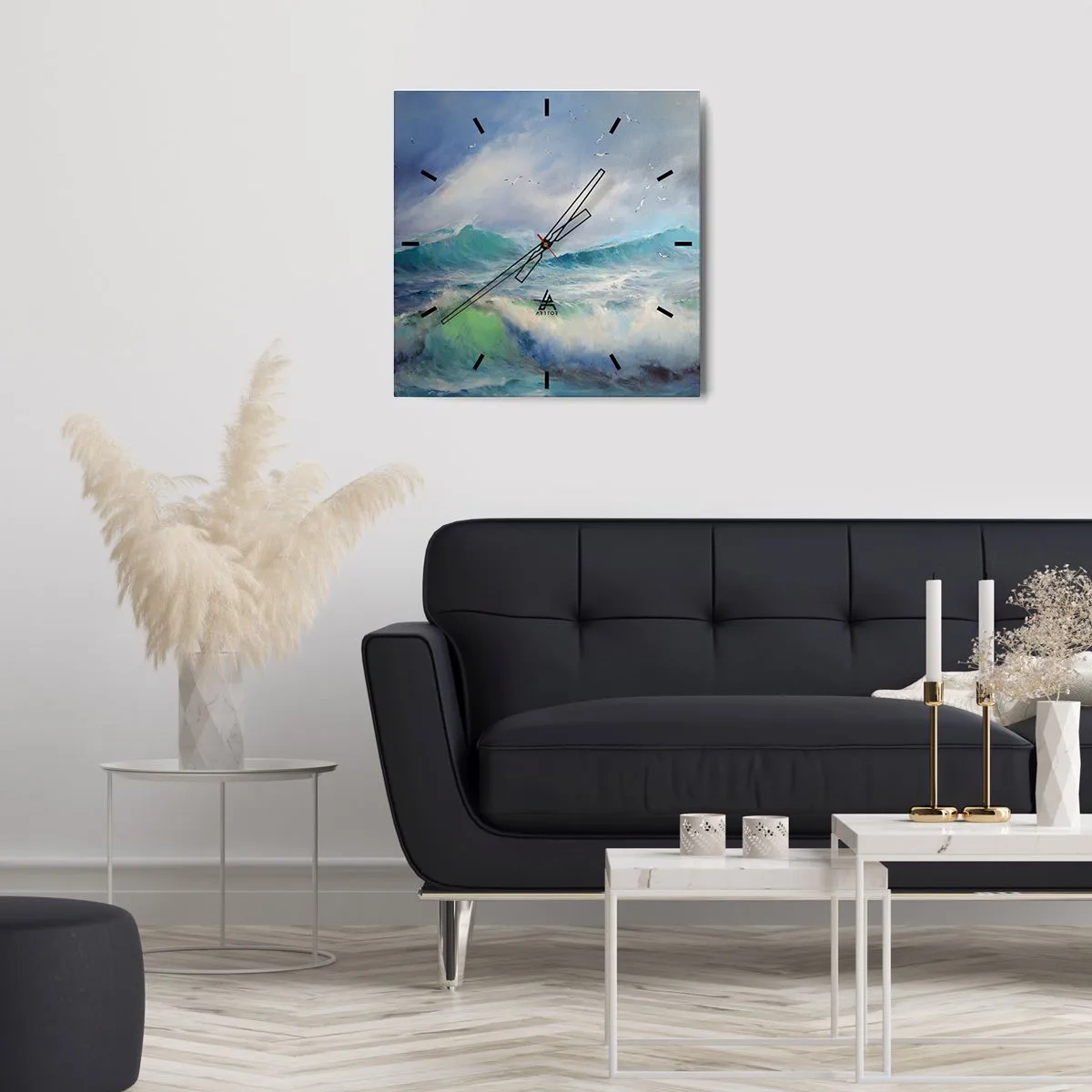 Wall clock - Clock on glass - Gone with the Wind - 30x30 cm