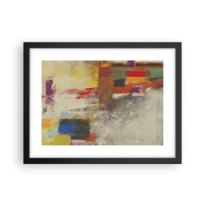 Poster in black frame - Geometry of Colours - 40x30 cm