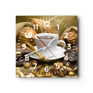 Wall clock - Clock on glass - For Adventure Hunters - 40x40 cm