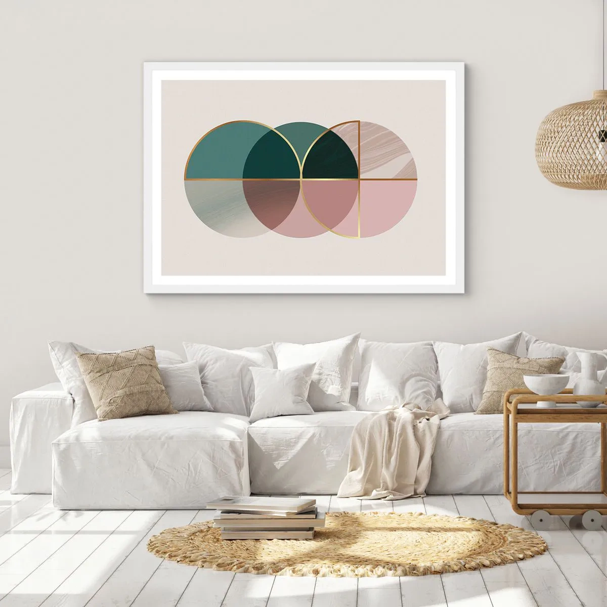 Poster in white frmae - Circle after Circle - 100x70 cm