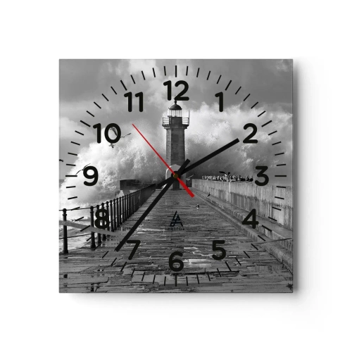 Wall clock - Clock on glass - Fearless - 30x30 cm