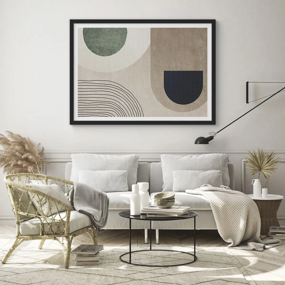Poster in black frame - Gentleness of an Oval - 70x50 cm