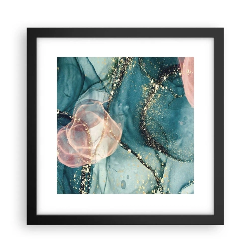 Poster in black frame - Silm Blue, Tulle Pink - 30x30 cm