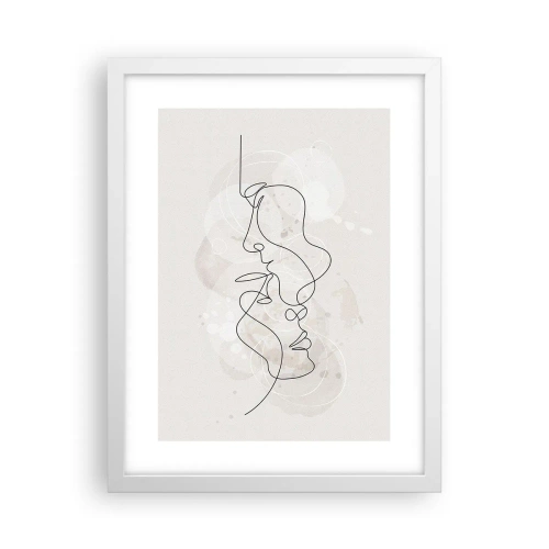 Poster in white frmae - Tangled up in an Embrace - 30x40 cm