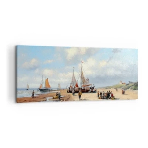 Canvas picture - After a Successful Catch - 100x40 cm