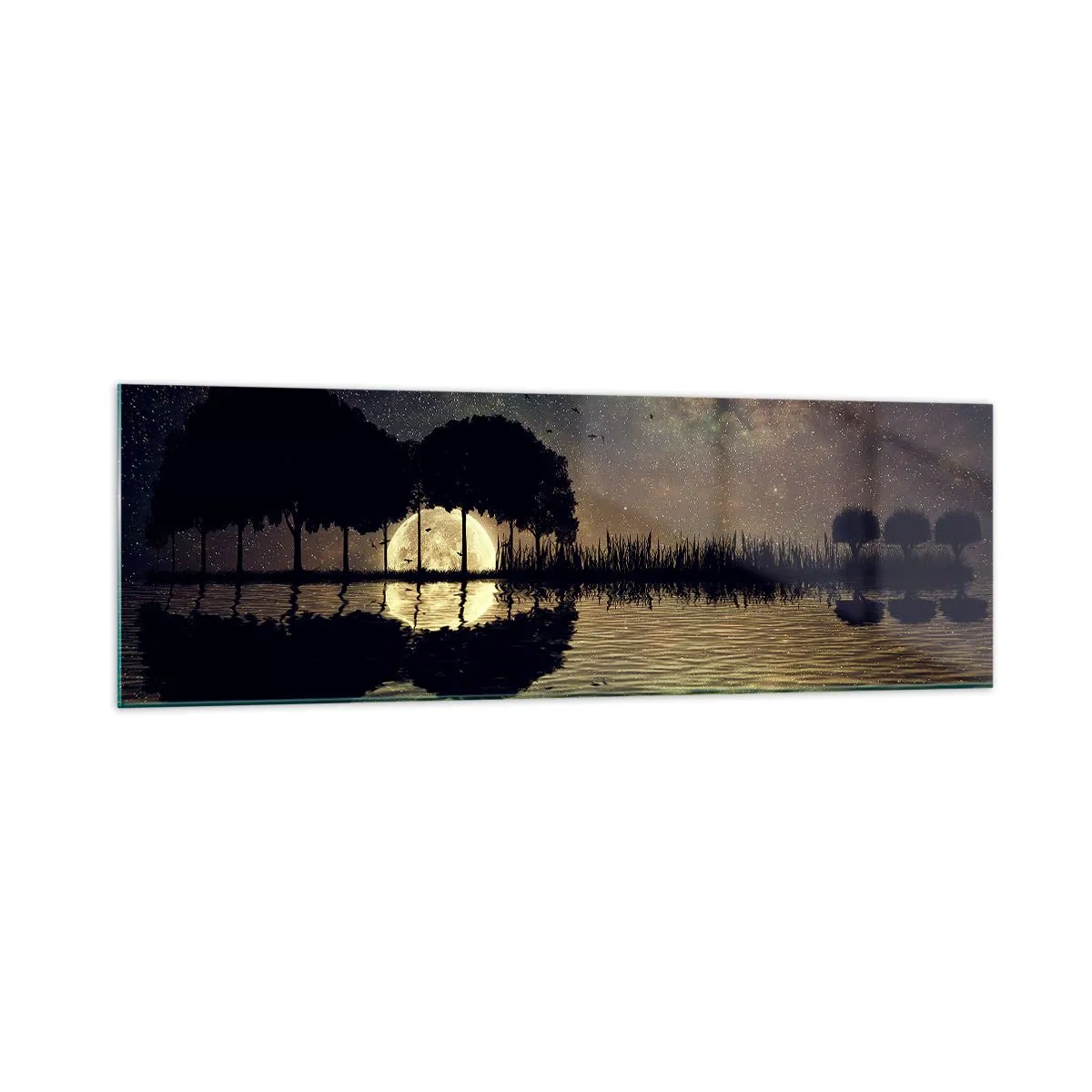 Glass picture - Night at the Edge of the World - 160x50 cm