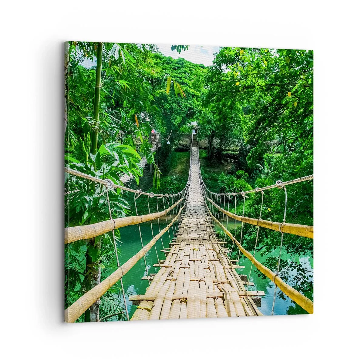 Canvas picture - Small Bridge over the Green - 60x60 cm