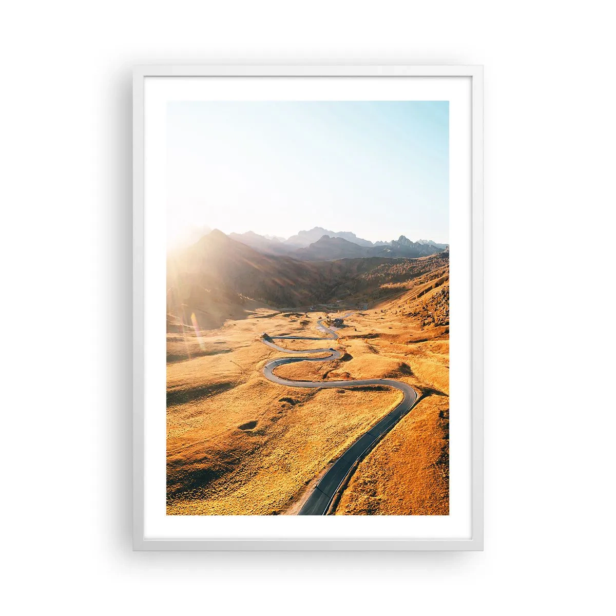 Poster in white frmae - In a Golden Valley - 50x70 cm