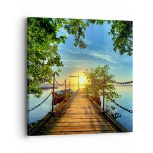 Canvas picture - Sunset by the Water - 40x40 cm