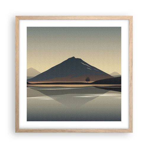 Poster in light oak frame - Mirror Image - 50x50 cm