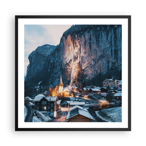 Poster in black frame - Sparkling Winter Spirit - 60x60 cm