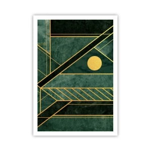 Poster - Dynamics of Gold and Azure - 70x100 cm