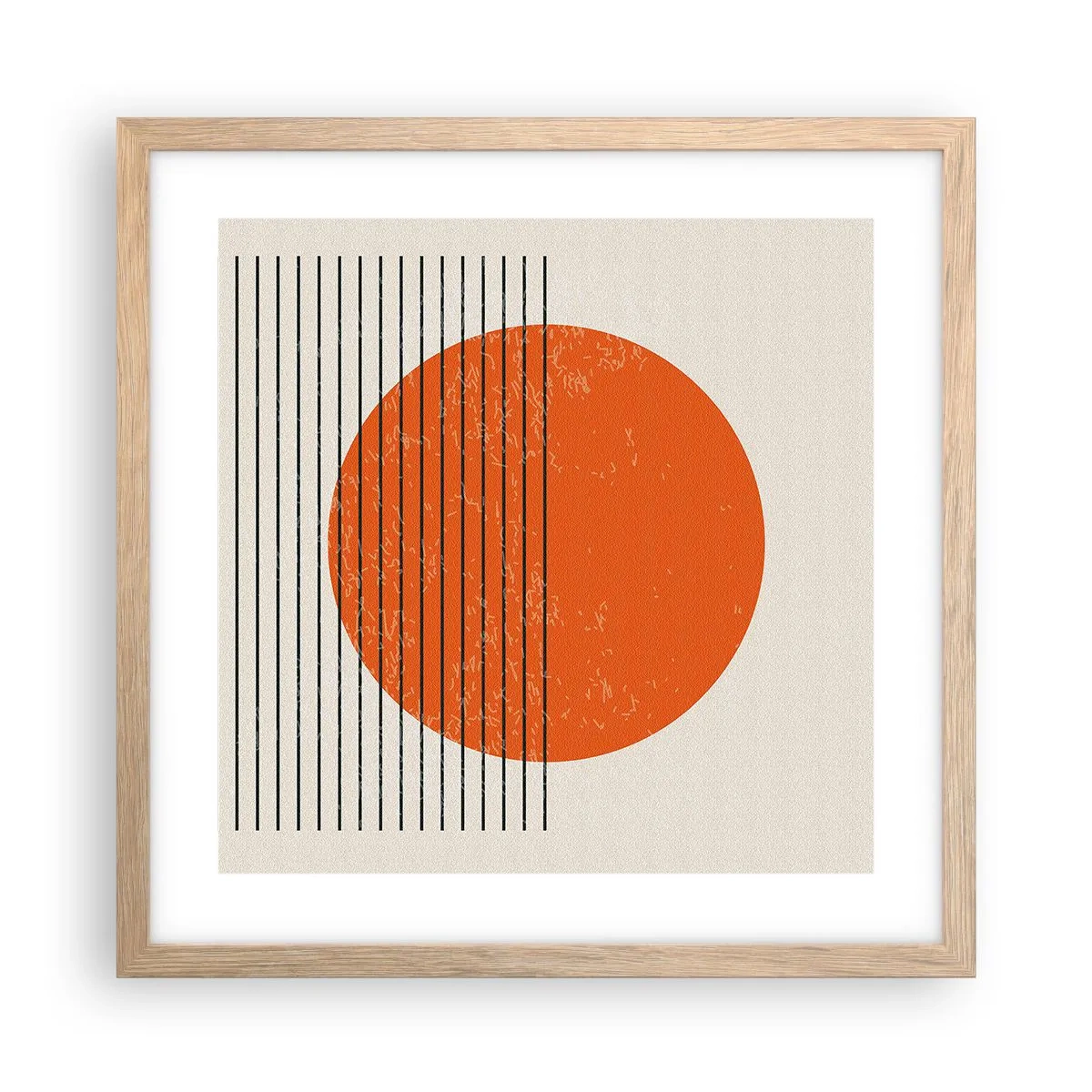 Poster in light oak frame - Always the Sun - 40x40 cm
