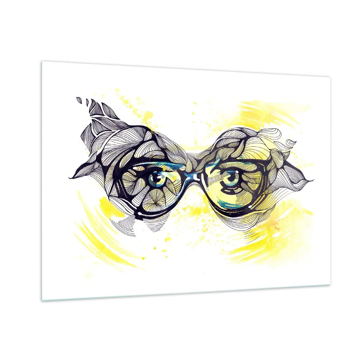 Glass picture - Through Blue Glasses - 100x70 cm