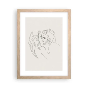 Poster in light oak frame - Tangled up by a Feeling - 30x40 cm