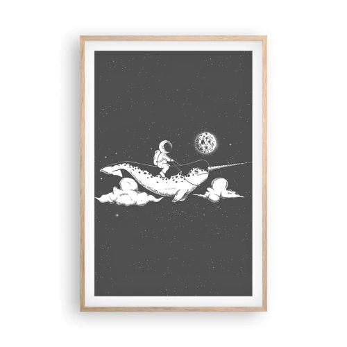 Poster in light oak frame - Space Rider - 61x91 cm