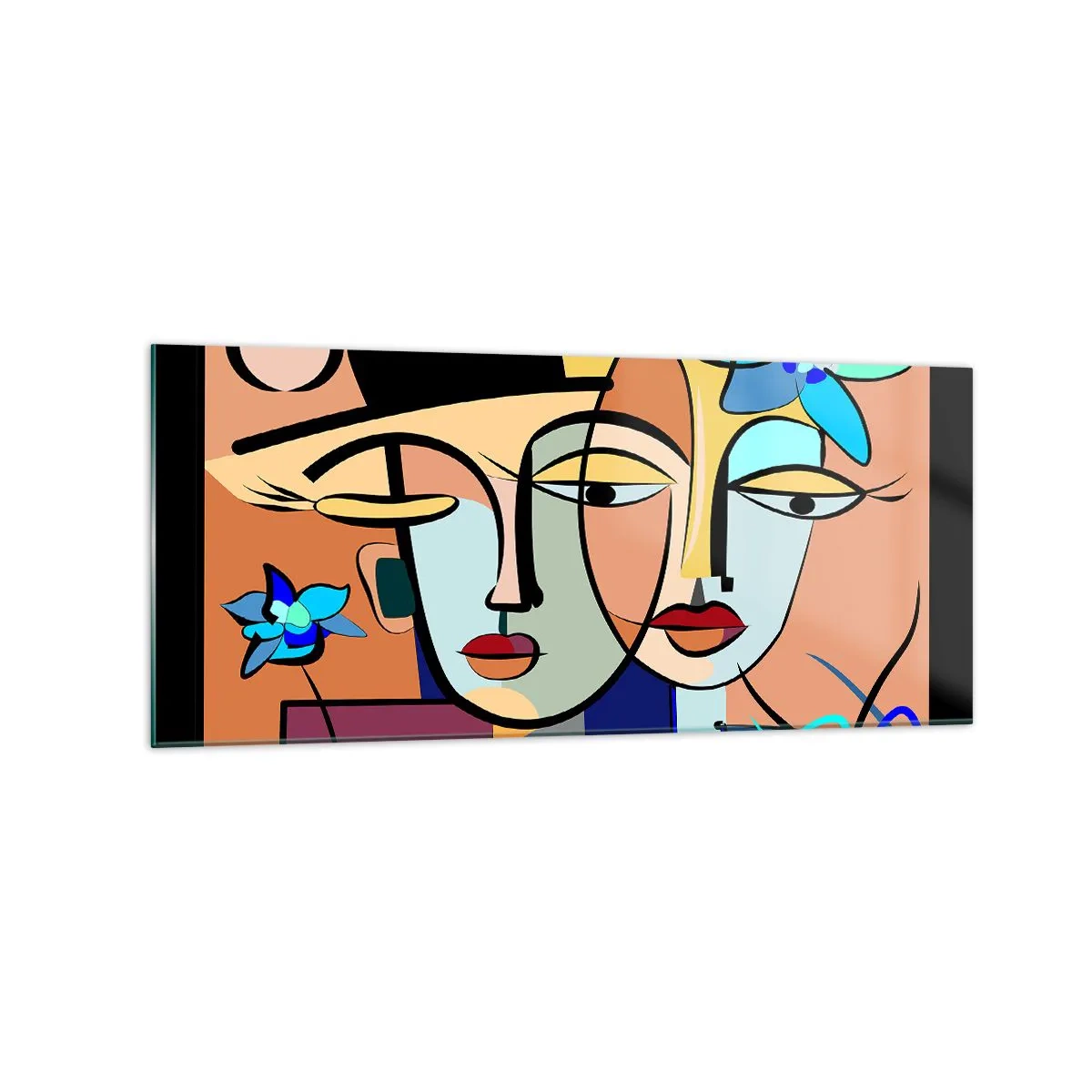 Glass picture - Rendez-vous Picasso Style - 120x50 cm