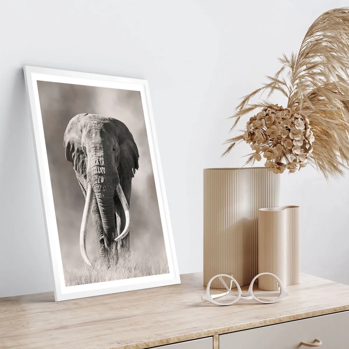 Poster in white frmae - African Patriarch - 30x40 cm