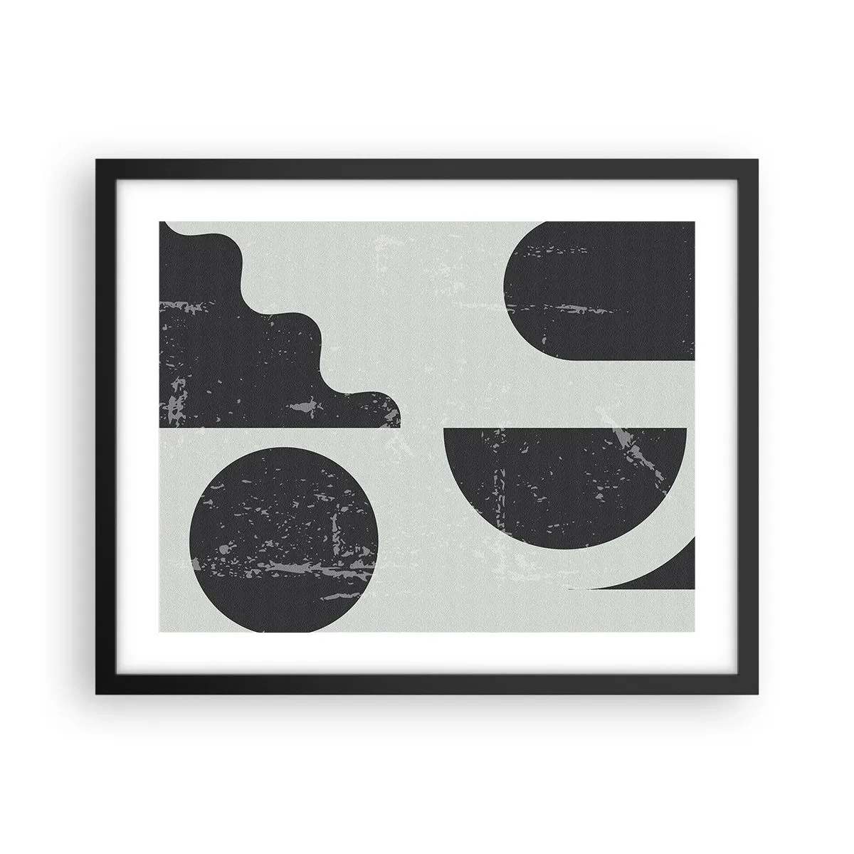 Poster in black frame - Composition Above and Under - 50x40 cm