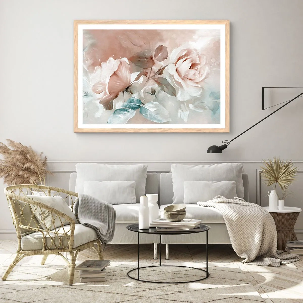 Poster in light oak frame - Spirit of Romaticism - 50x40 cm