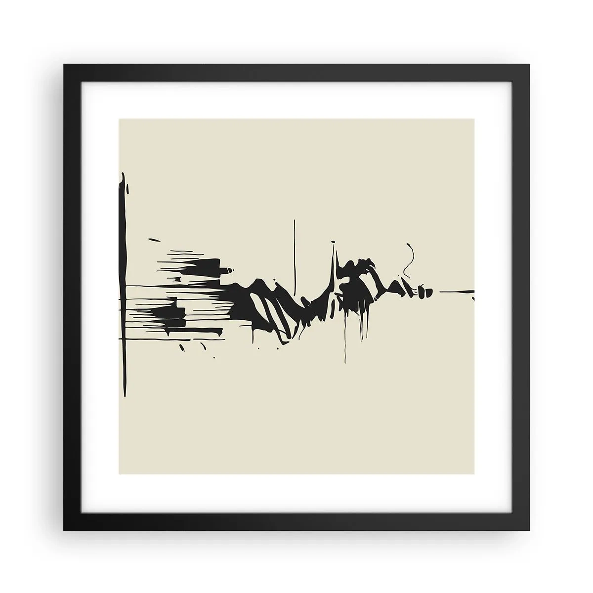 Poster in black frame - Hasty Abstract - 40x40 cm