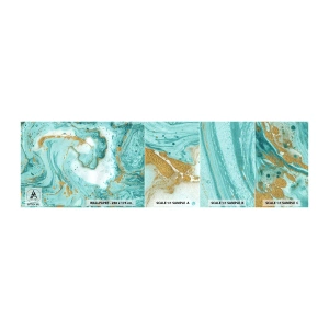 Photo Wallpaper Sample Self-Adhesive Deluxe Sticker - Under the Great Wave of the Edo Period - Abstraction, Piece, Graphics - 100x30 cm