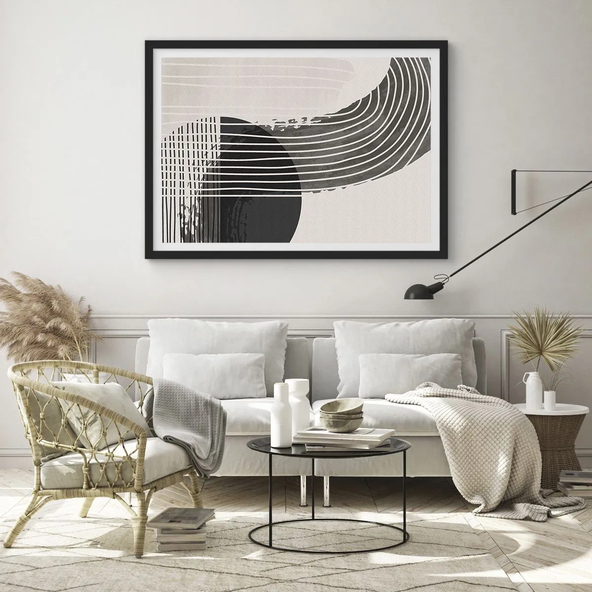 Poster in black frame - There and Back - 100x70 cm