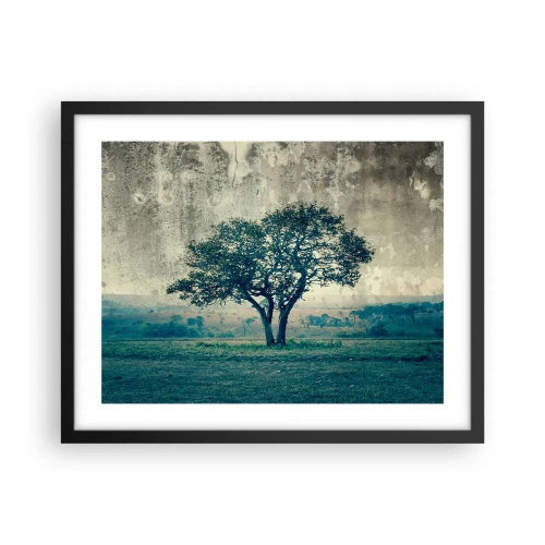Poster in black frame - Apple Tree in Blue? - 50x40 cm
