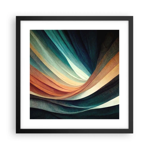 Poster in black frame - Woven from Colours - 40x40 cm