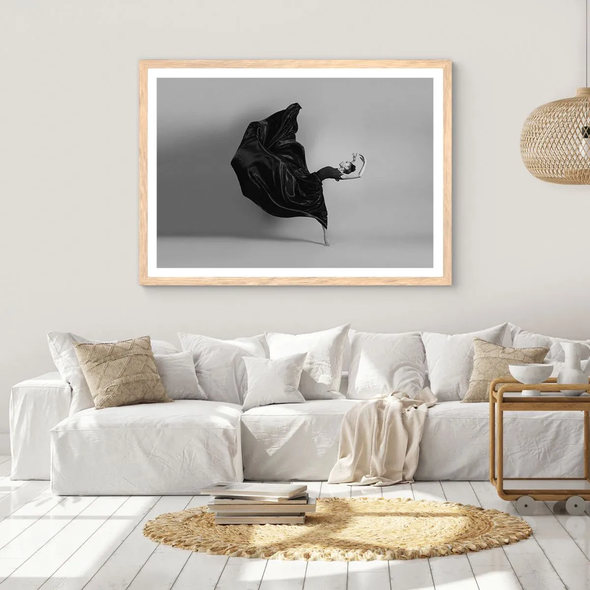 Poster in light oak frame - On the Wings of Music - 70x50 cm