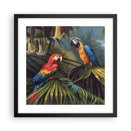 Poster in black frame - Romanticism in Tropics - 40x40 cm