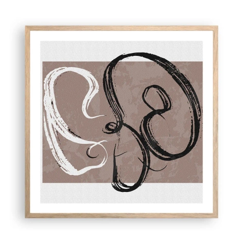 Poster in light oak frame - Composition -In Search of Completeness - 60x60 cm