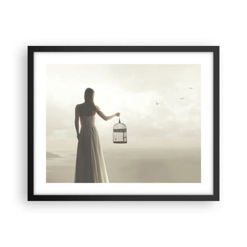 Poster in black frame - Be Free - 50x40 cm
