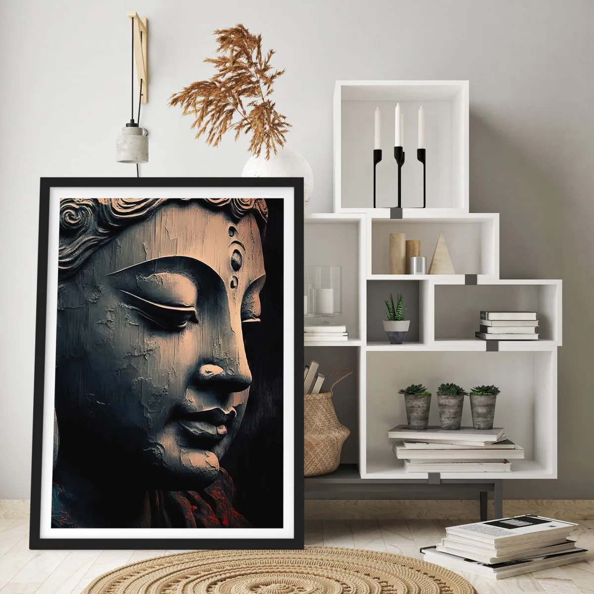 Poster in black frame - In Harmony with the World - 40x50 cm