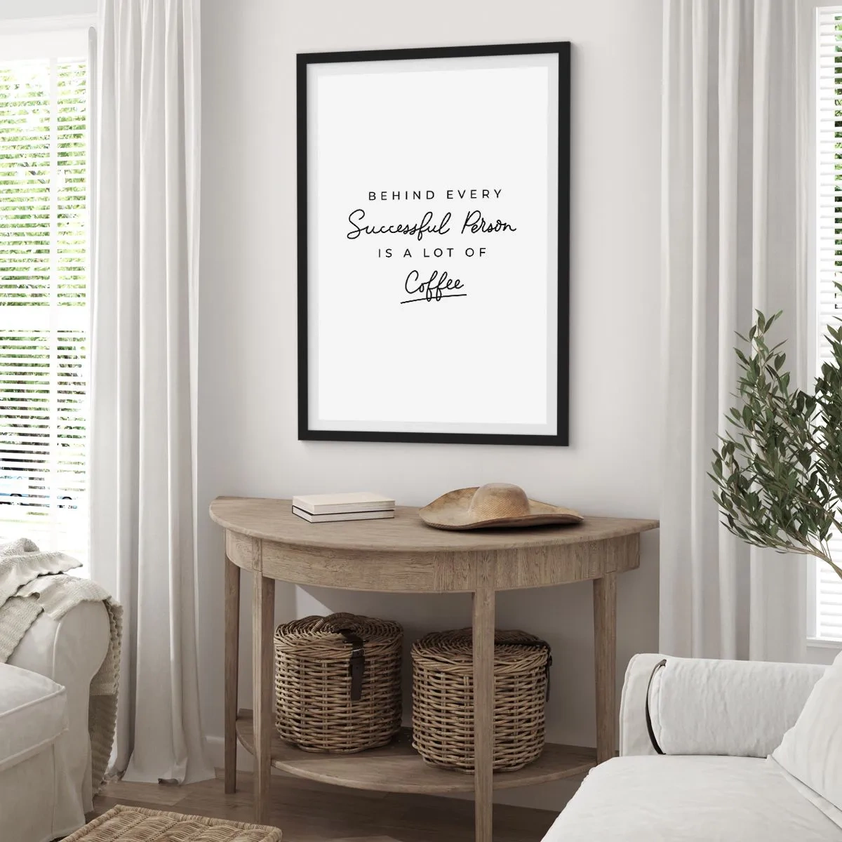 Poster in black frame - Secret of Success - 61x91 cm