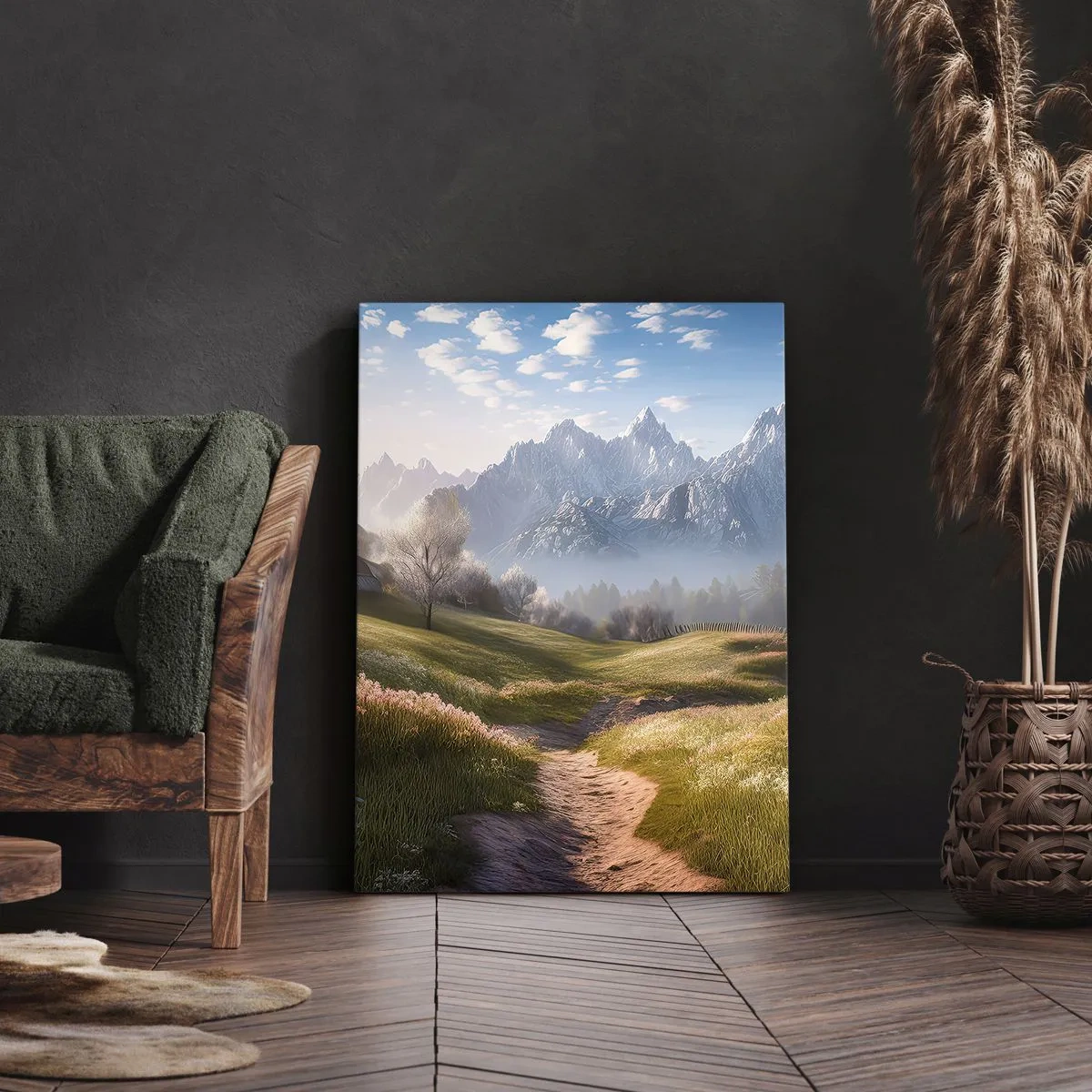 Canvas picture - Quiet Valley - 55x100 cm