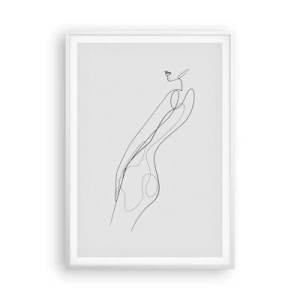 Poster in white frmae - Barely a Promise - 70x100 cm