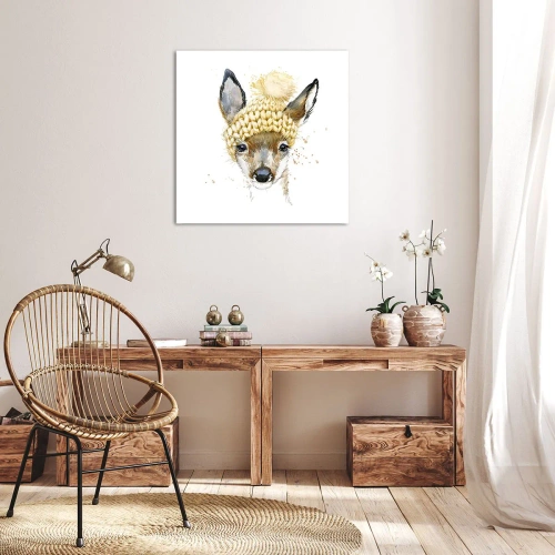 Canvas picture - For Winter in a Snowy Forest - 70x70 cm