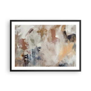 Poster in black frame - Foggy Abstract - 70x50 cm