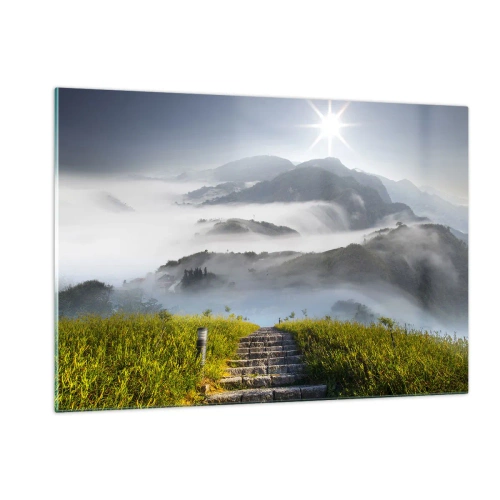 Glass picture - Upwards towards the Clouds - 120x80 cm