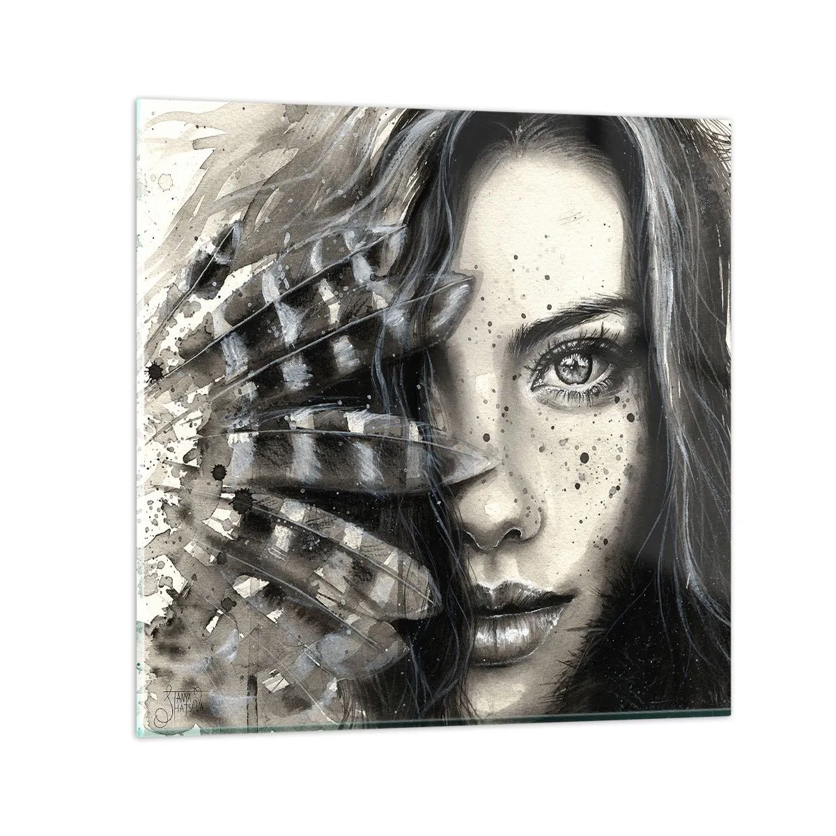 Glass picture - Wild Beauty - 40x40 cm