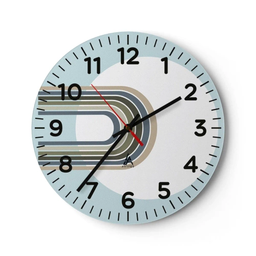Wall clock - Clock on glass - Irresistible Attraction - 40x40 cm