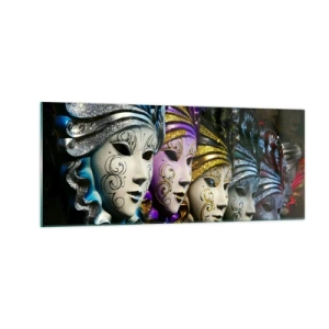 Glass picture - Secret in Gold and Silver - 100x40 cm